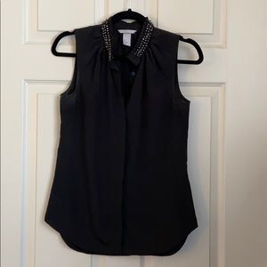 Embellished collar blouse